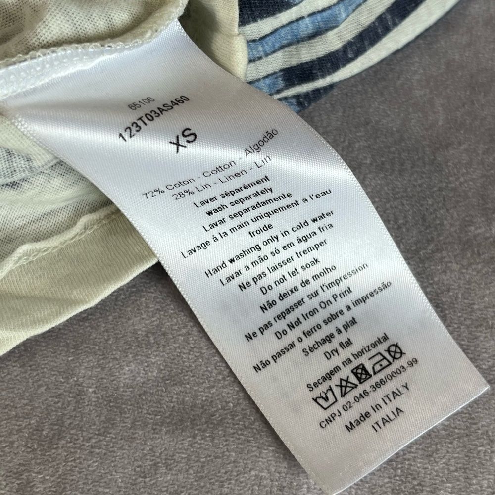 Rare Christian Dior Palm Tree Womens Shirt XS Blue - Picture 7 of 8